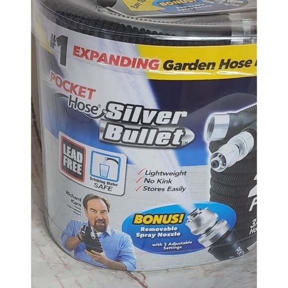 Lead-Free Lightweight No Kink Easy Store 25 Feet 3/4" Pocket Hose - Picture 6 of 14